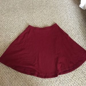 Beautiful burgundy skater skirt, high waisted!