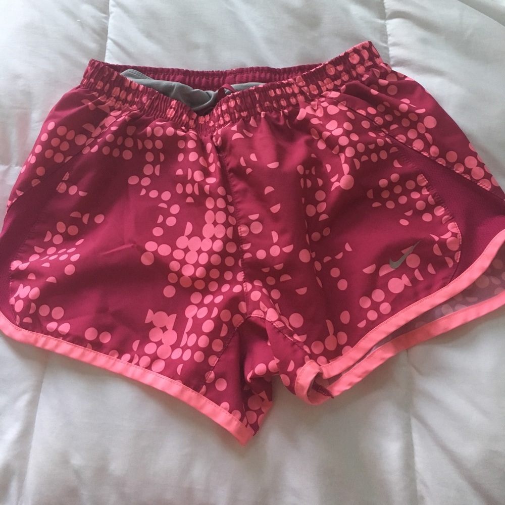 NIKE Pink Dotted Athletic Shorts