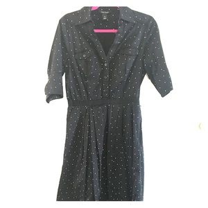 White House Black Market Polka Dot Shirt Dress