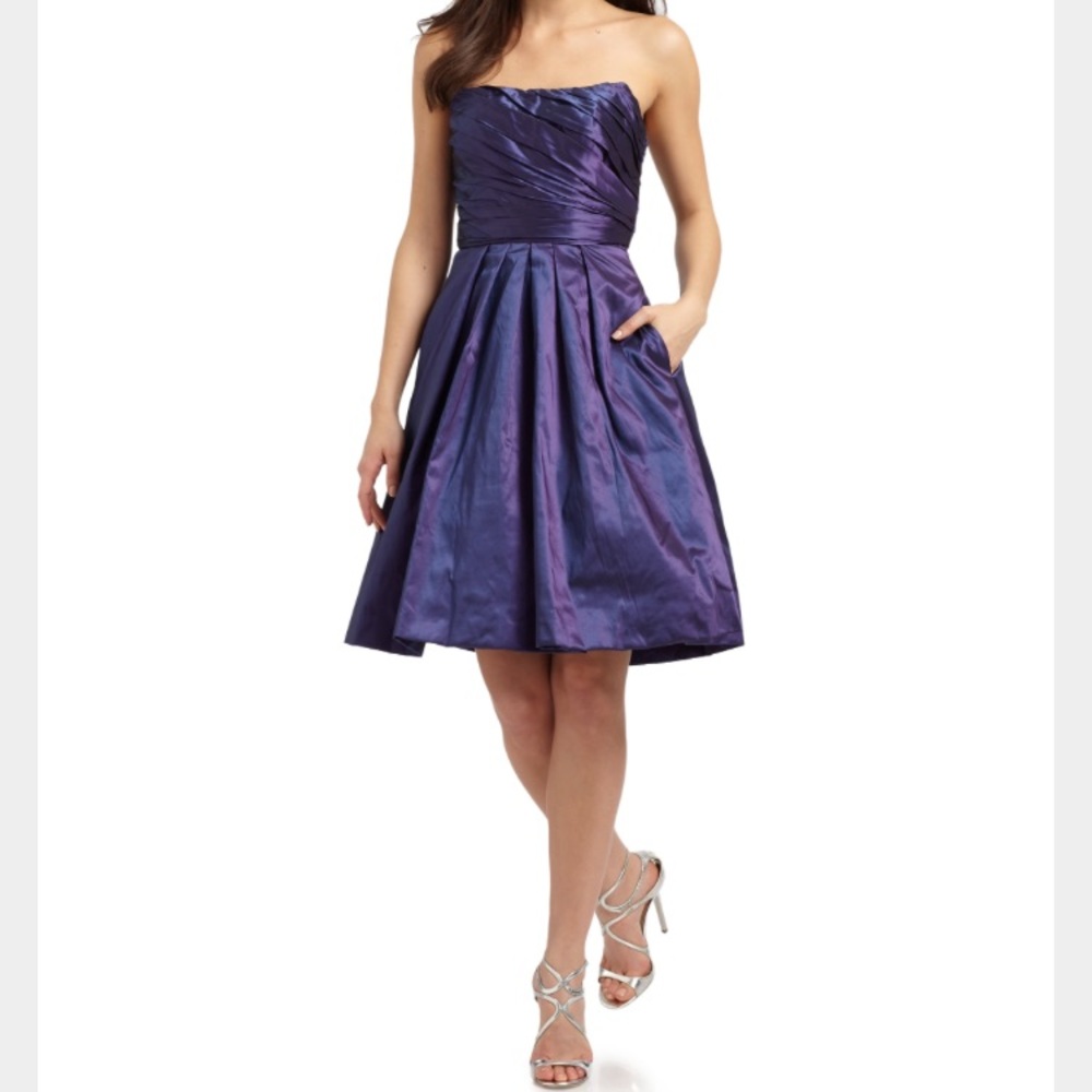 Theia Blueberry Strapless Dress NWOT