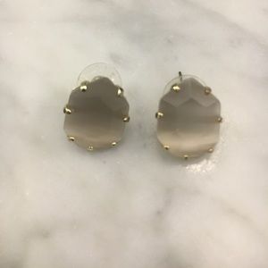 Kendra Scott Oversized grey and gold studs