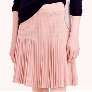 J. Crew Pink Pleated Lattice Skirt