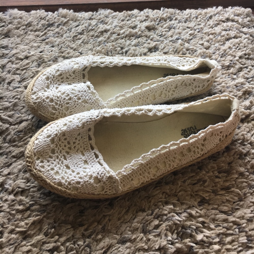 Charlotte Russe crocheted flats