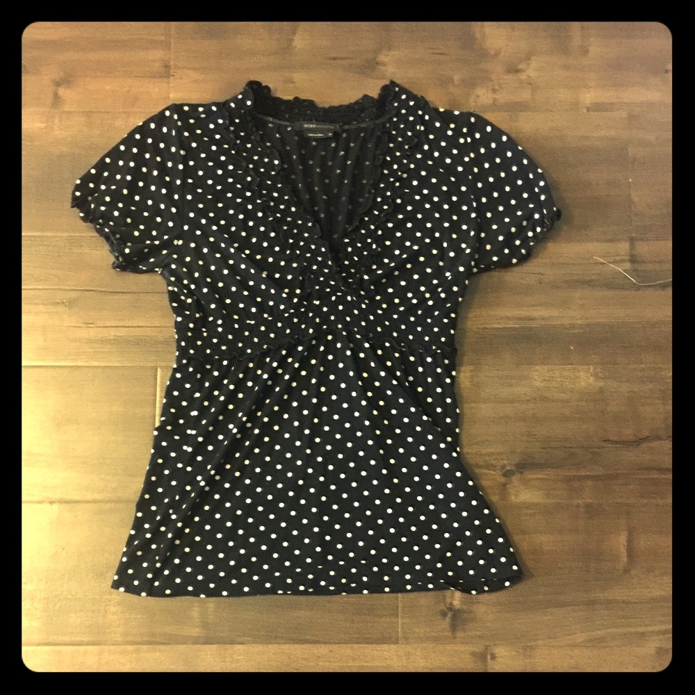 Polka Dot BCBG Top, size Medium