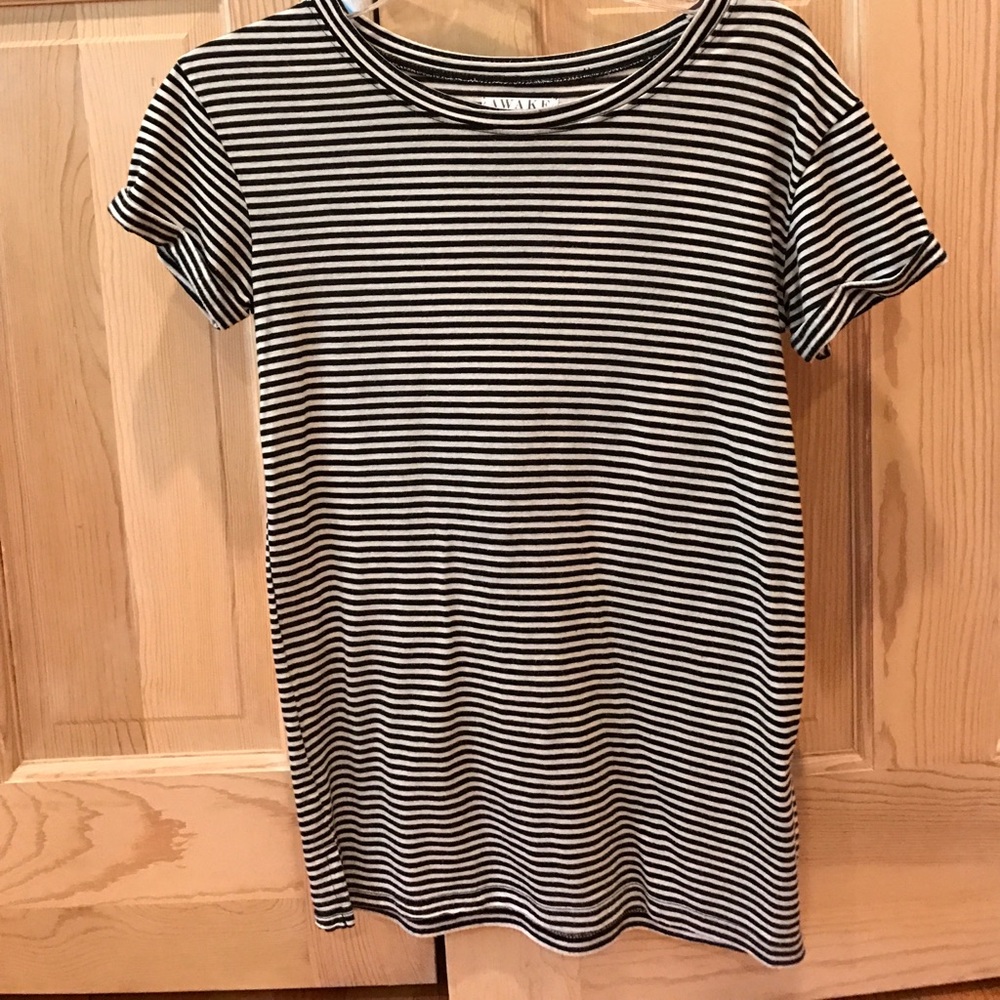 Striped t shirt.