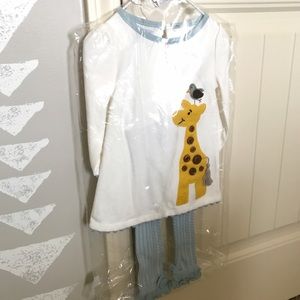 MUD PIE 6-9 m giraffe Tunic with leggings