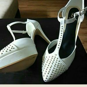 Rocker stud heels worn once