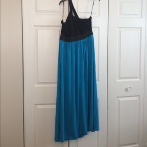 One shoulder maxi dress