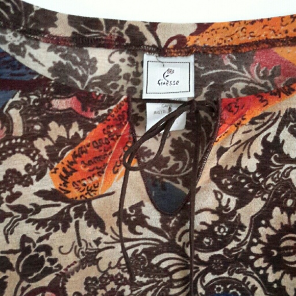 Asymmetrical multi color Top  by Finesse size 6-8 - Picture 3 of 5