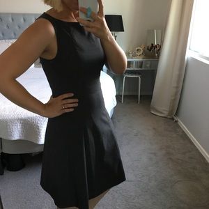 H&M Fit and Flare Sleeveless Dark Gray Dress
