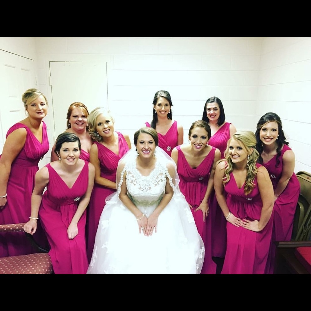 Bill Levkoff long bridesmaid gown