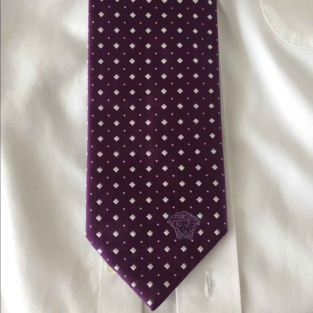 Versace new purple classic tie