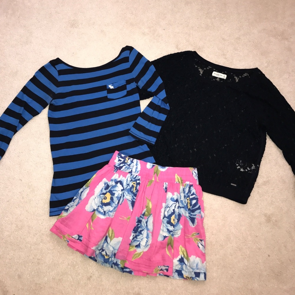 Two shirts and a skirt from Abercrombie & Fitch