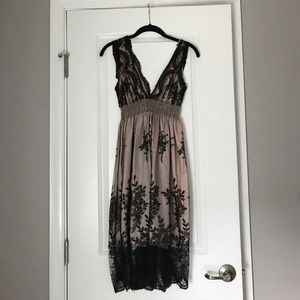 NWT Deep V (front & back!!) lace dress