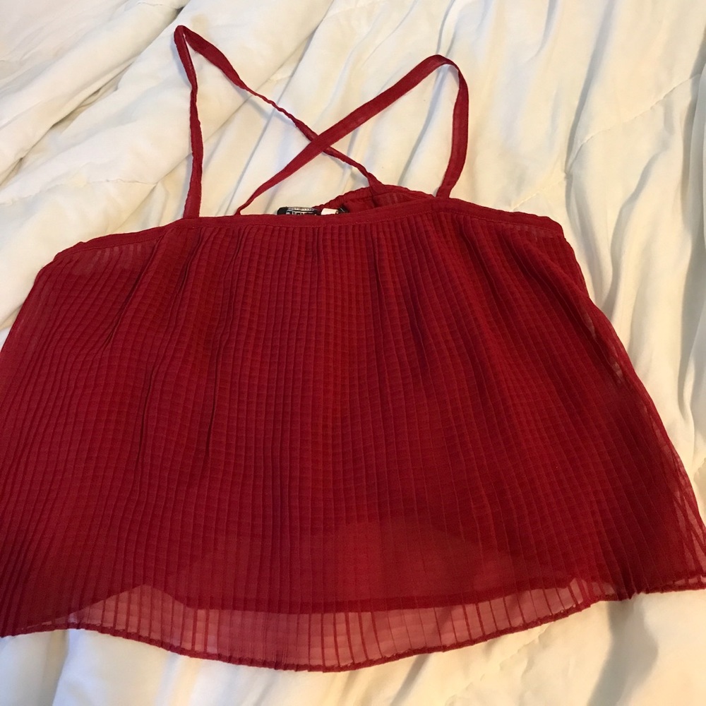 Red crop top