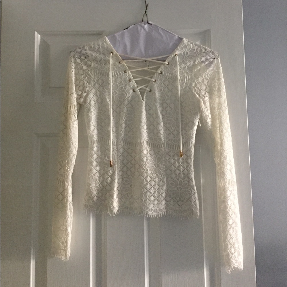 White lace top