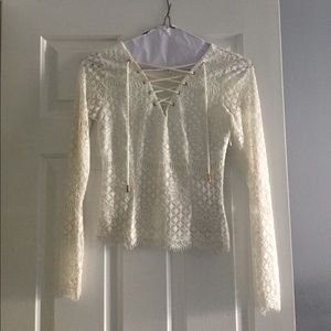 White lace top