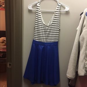 Blue and striped dress