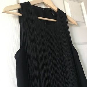 H&M Black Sleeveless Top with Black Fringe