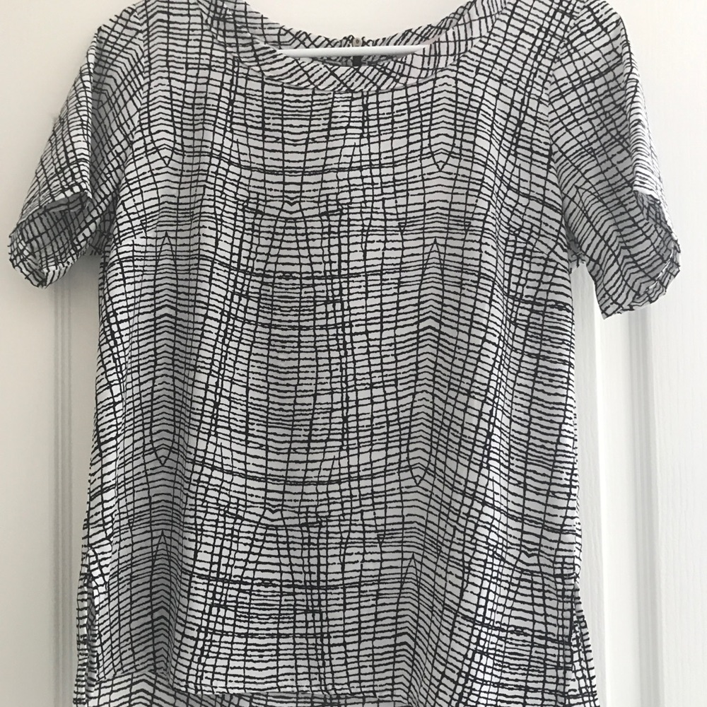 Black and white blouse