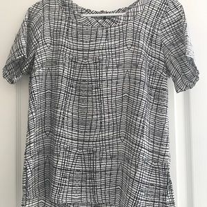 Black and white blouse