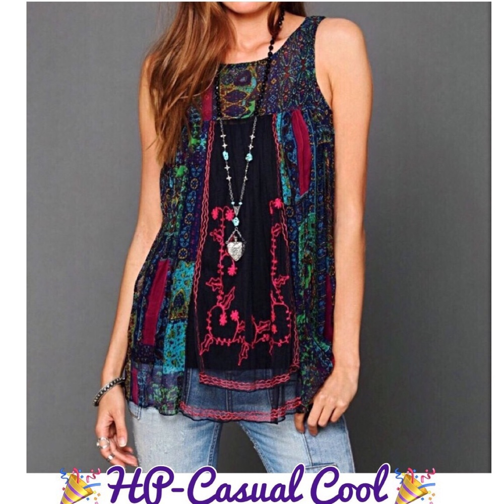 FP New Romantics Framed Tunic, NWT