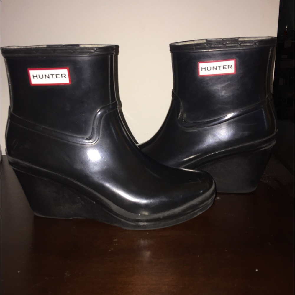 Hunter Wedge Boots size 8