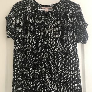 Black and white blouse