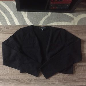 Black cashmere bolero sweater