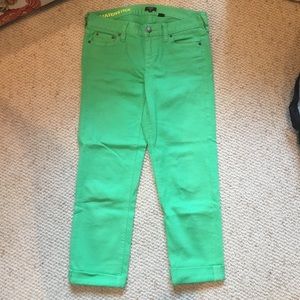 J.Crew Green Capri Jeans