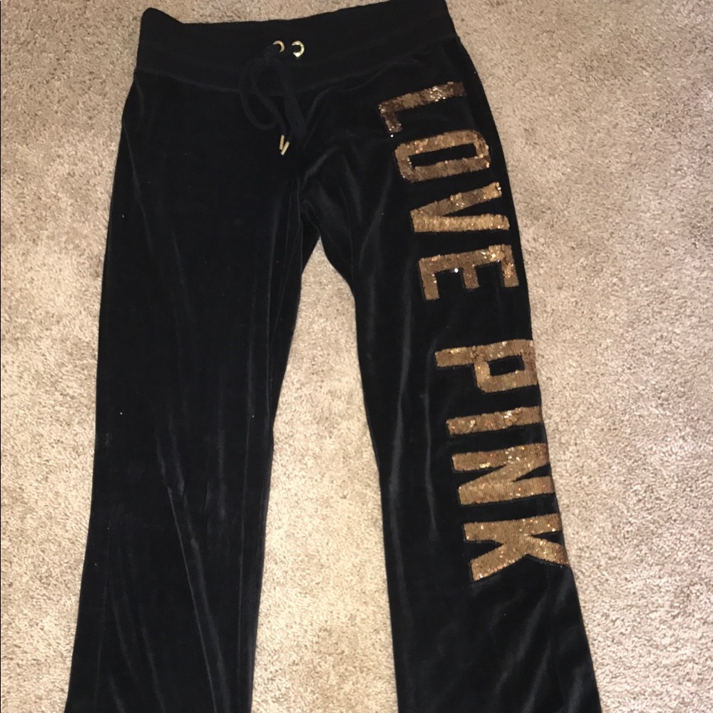 Victoria secret velour pants