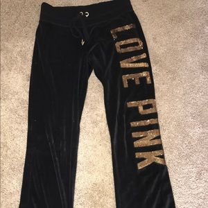 Victoria secret velour pants