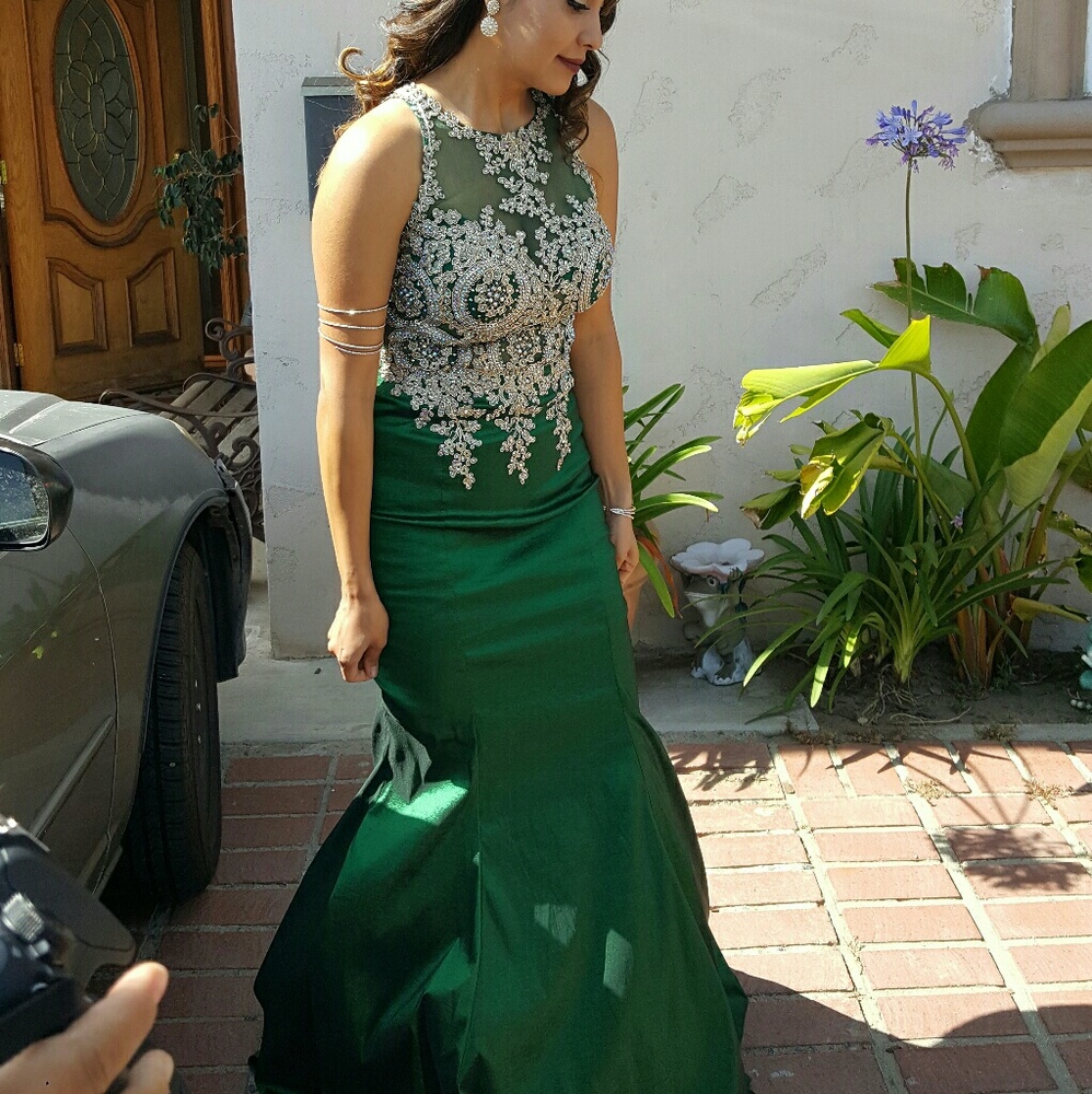 Green formal dress