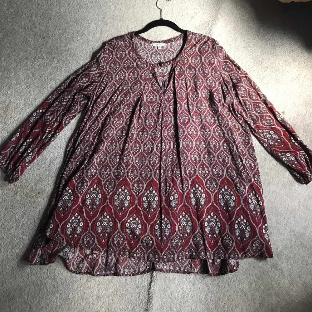 Long sleeve casual flowy dress