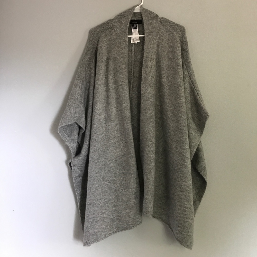 Grey Sweater Poncho