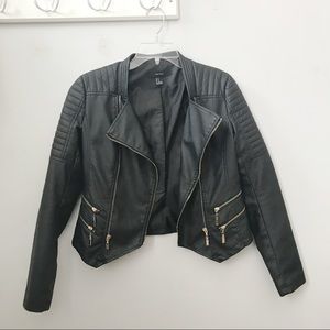 FOREVER 21 Black Faux Leather Jacket