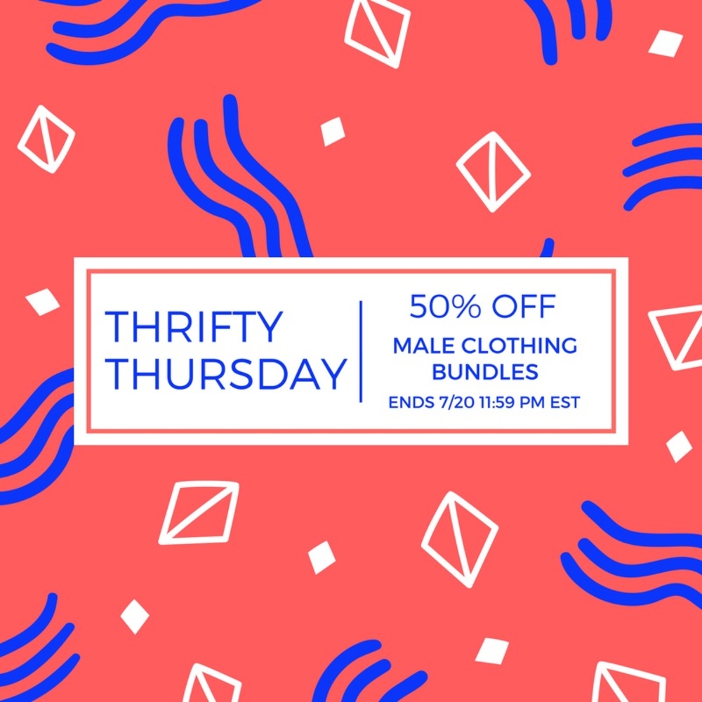 Thrifty Thursday Male Bundle Sale!