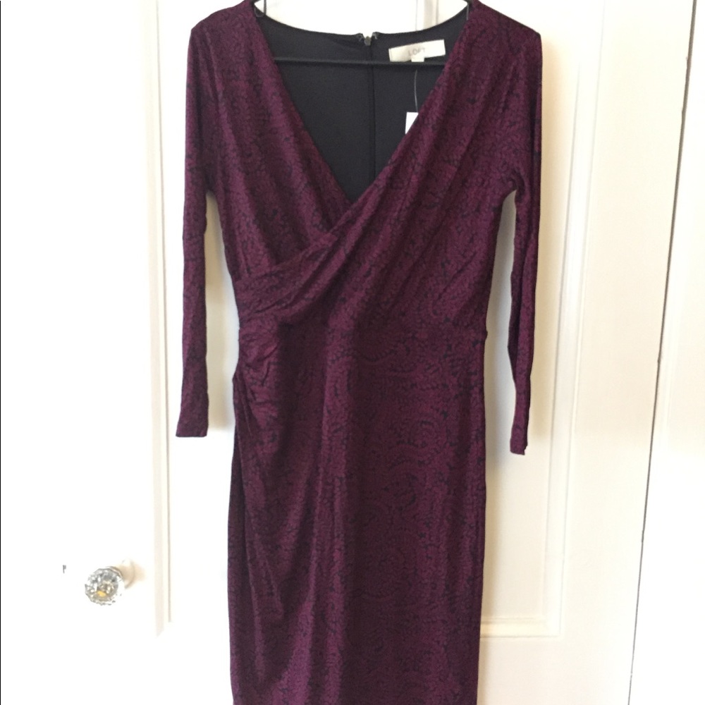 New side-shirred patterned wrap dress