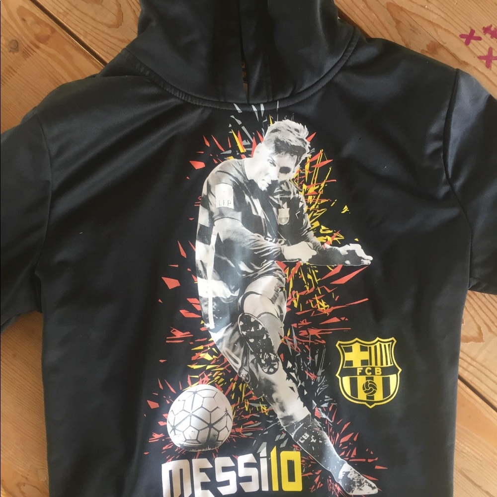 Lionel Messi FCB Kids Pullover Hoodie