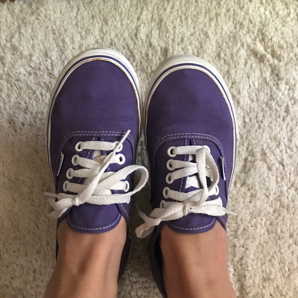 SOLD—Authentic Purple/White Vans (Only Worn Once!)