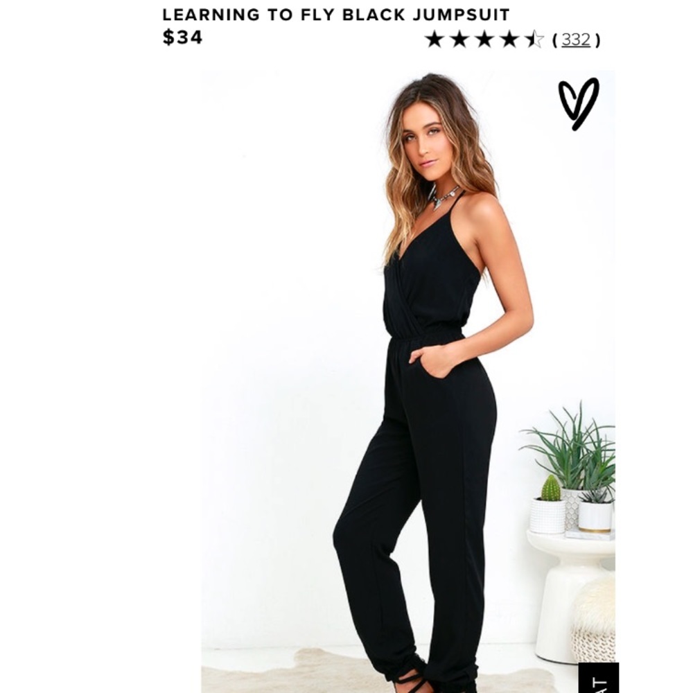 NWT BLACK LULUS JUMPSUIT