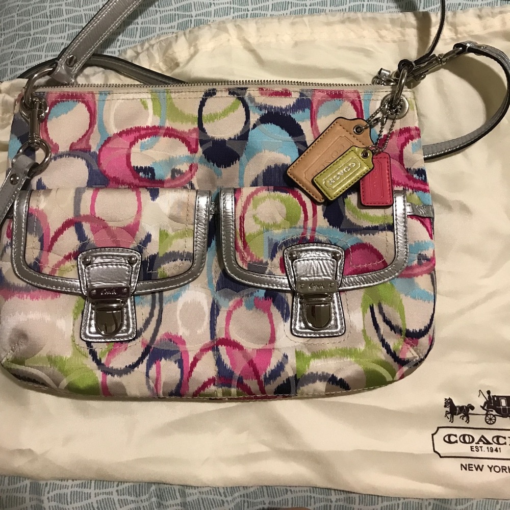 New multicolor coach bag