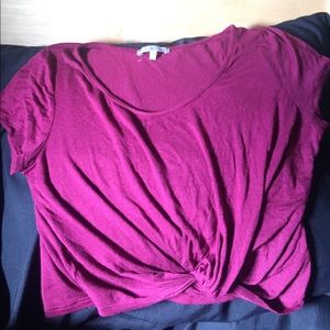 Charlatte Russe tied crop top