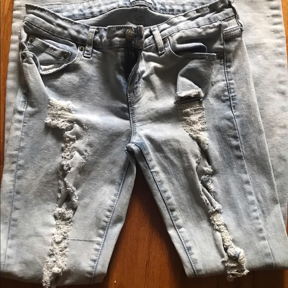 Ripped light jeans