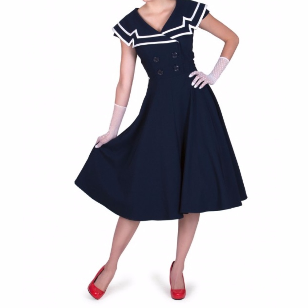 Bettie Paige Pinup Sailor Dress RARE!!