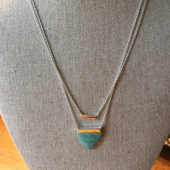 Triangle Stone Pendant Necklace - Picture 1 of 3