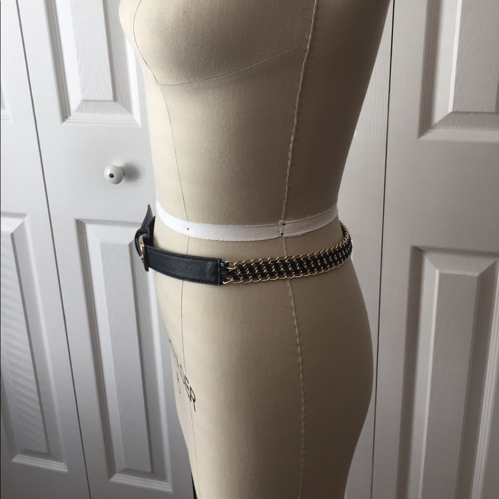 Black chain belt