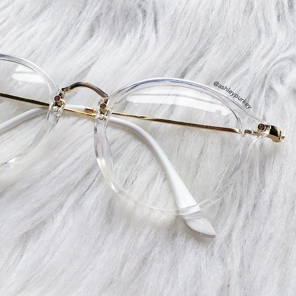 SOLD clear and gold fashion glasses - Picture 2 of 4