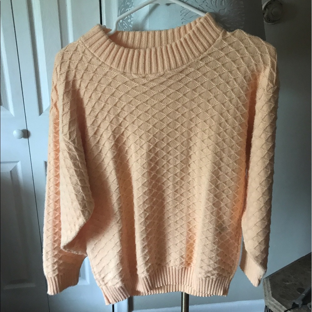 Peachy colored sweater vintage