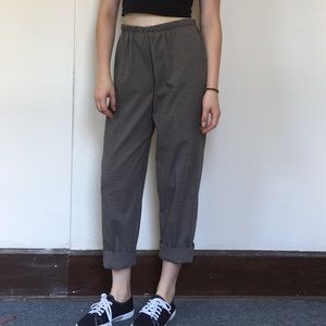 Small Plaid High Waisted Pants